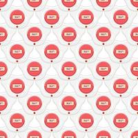 Illustration on theme seamless pattern baby pacifiers vector