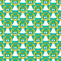 Illustration on theme seamless pattern baby pacifiers vector