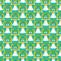 Illustration on theme seamless pattern baby pacifiers vector