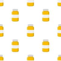 big colored set different types of pills inside close jar vector