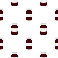big colored set different types of pills inside close jar vector