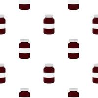 big colored set different types of pills inside close jar vector