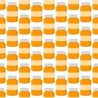 big colored set different types of pills inside close jar vector
