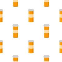big colored set different types of pills inside close jar vector