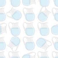 Illustration on theme colored set identical types glass jugs vector