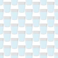 Illustration on theme colored set identical types glass cups vector