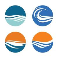 Sunset beach logo images vector