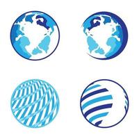 Globe logo images vector