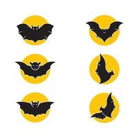 Bat images logo design vector