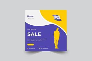 Fashion sales Promotion banner and square flyer poster. vector