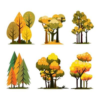 Autumn General Tree Icon Concept