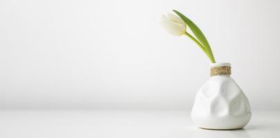 Vase with tulip desk