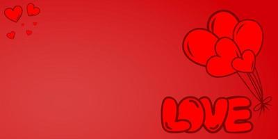 Love balloons background vector