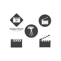 clapperboard movie icon vector illustration