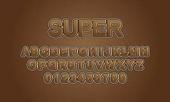 super font alphabet vector