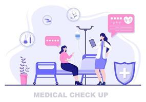 Medical Health Check up Background vector