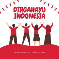Indonesia independence day banners template. vector