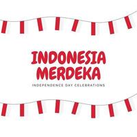 Indonesia independence day banners template. vector