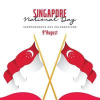 Singapore independence day banners template. vector