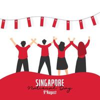 Singapore independence day banners template. vector