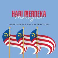 Plantilla de banners del día de la independencia de Malasia. vector