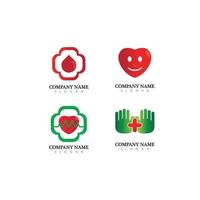 Hospital logo and health care icon symbols template icons app vector