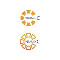 c logo para vitamina y fuente c carta identidad y diseño de negocios vector