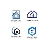 Real estate and home buildings vector logo icons template