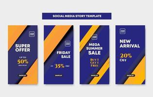 Colorful social media post template vector