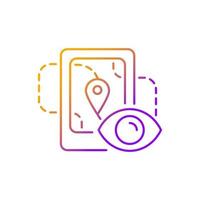 Location tracking gradient linear vector icon