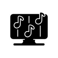 Rhythm games black glyph icon vector