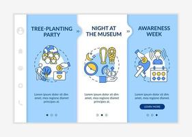 Fundraising campaign ideas onboarding vector template