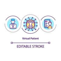 Virtual patient concept icon vector