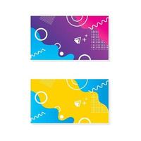 Colourful memphis abstract background template vector