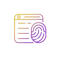 Browser fingerprinting gradient linear vector icon