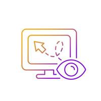 Mouse movement tracking gradient linear vector icon