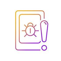 Cell phone bugging gradient linear vector icon