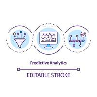 Predictive analytics concept icon vector