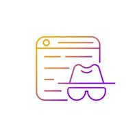 Private browsing gradient linear vector icon