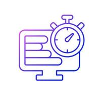 Time tracker gradient linear vector icon