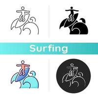 Floater surfing technique icon vector