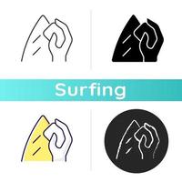 Surfboard wax icon vector