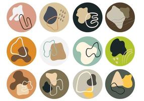 Abstract Geometric Icons for Social Media vector