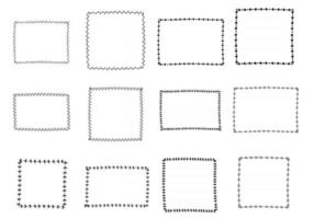 Set of Simple Doodle Frame vector