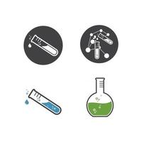 Diseño de ilustración de vector de logo de icono de laboratorio