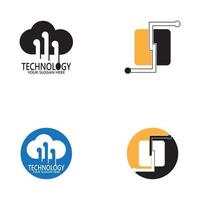 Business technology logo design vector template