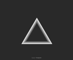 vector de línea triangular. forma geometrica. signo de logotipo