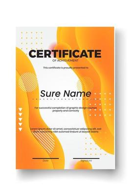 Modern certificate design with Abstract geometric background