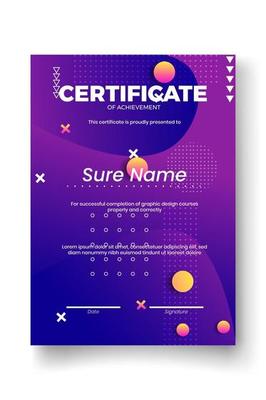 Modern certificate design with Abstract geometric background