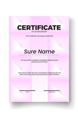 Modern certificate design with Abstract geometric background